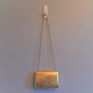 Italian Gold Clutch Crossbody Purse